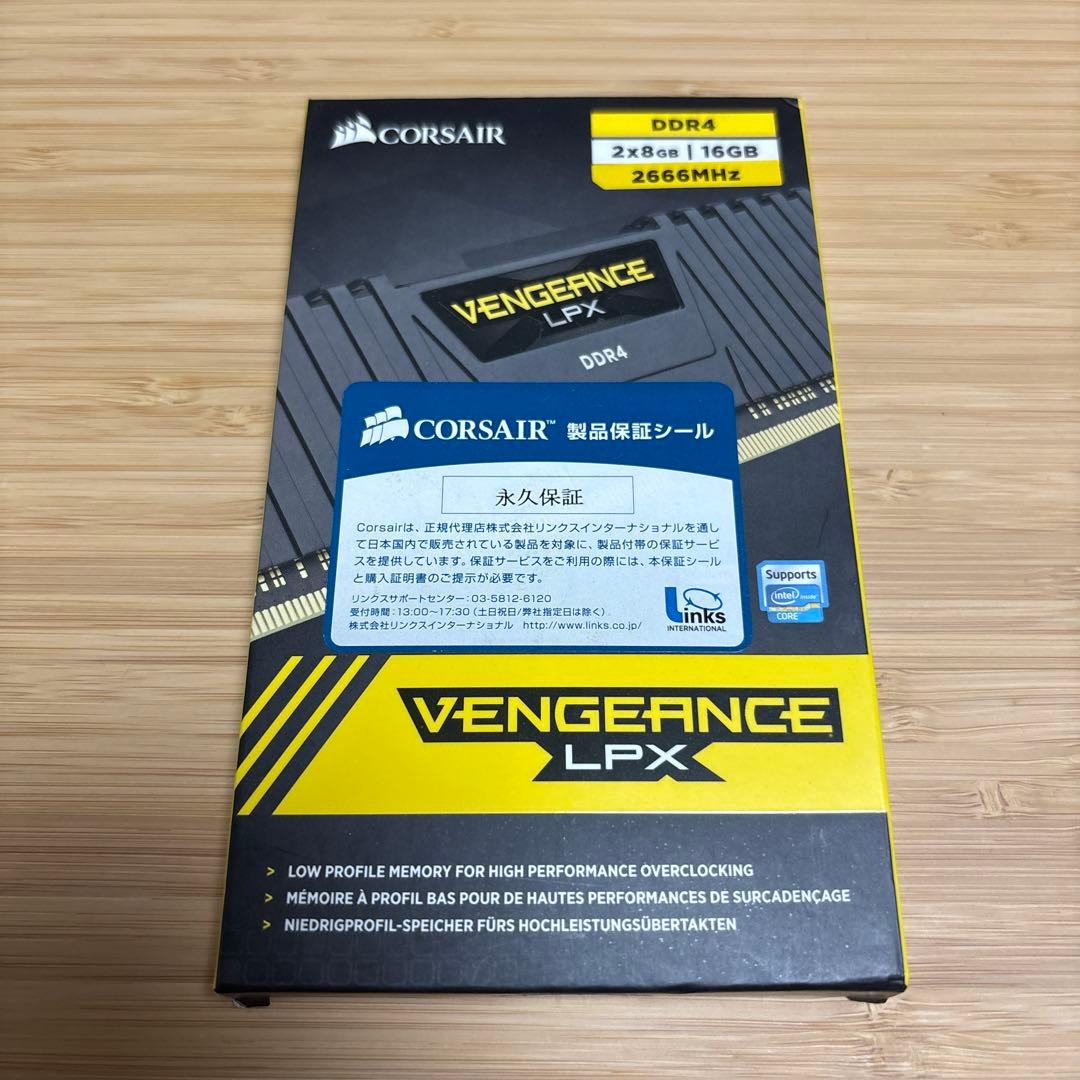 CORSAIR DDR4-2666MHz メモリ VENGEANCE 8GB×2