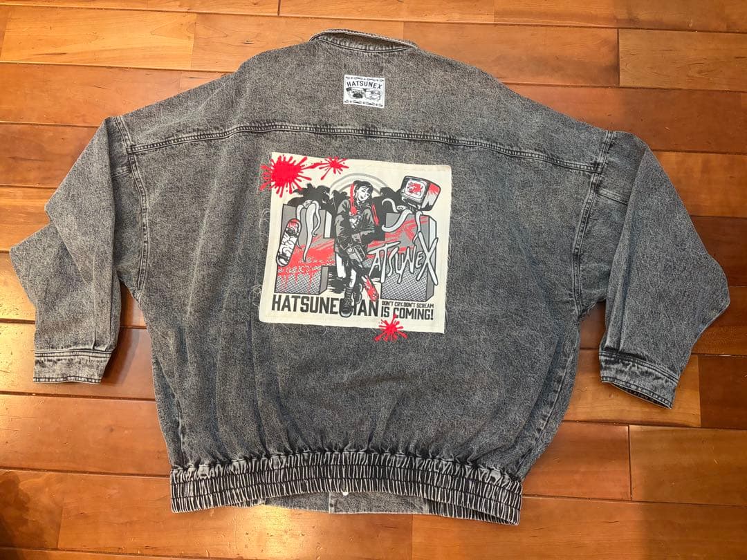 り*う様 Hatsunex ビッグシルエットデニムジャケット（ケミカルブラック）