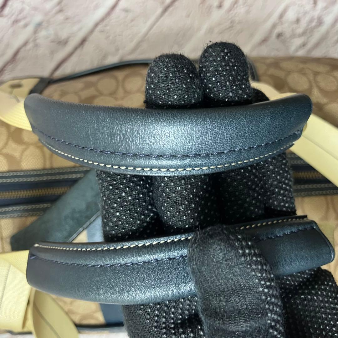 COACH コーチ ボストンバッグ PVC 2way チャーム付き 大容量 旅行