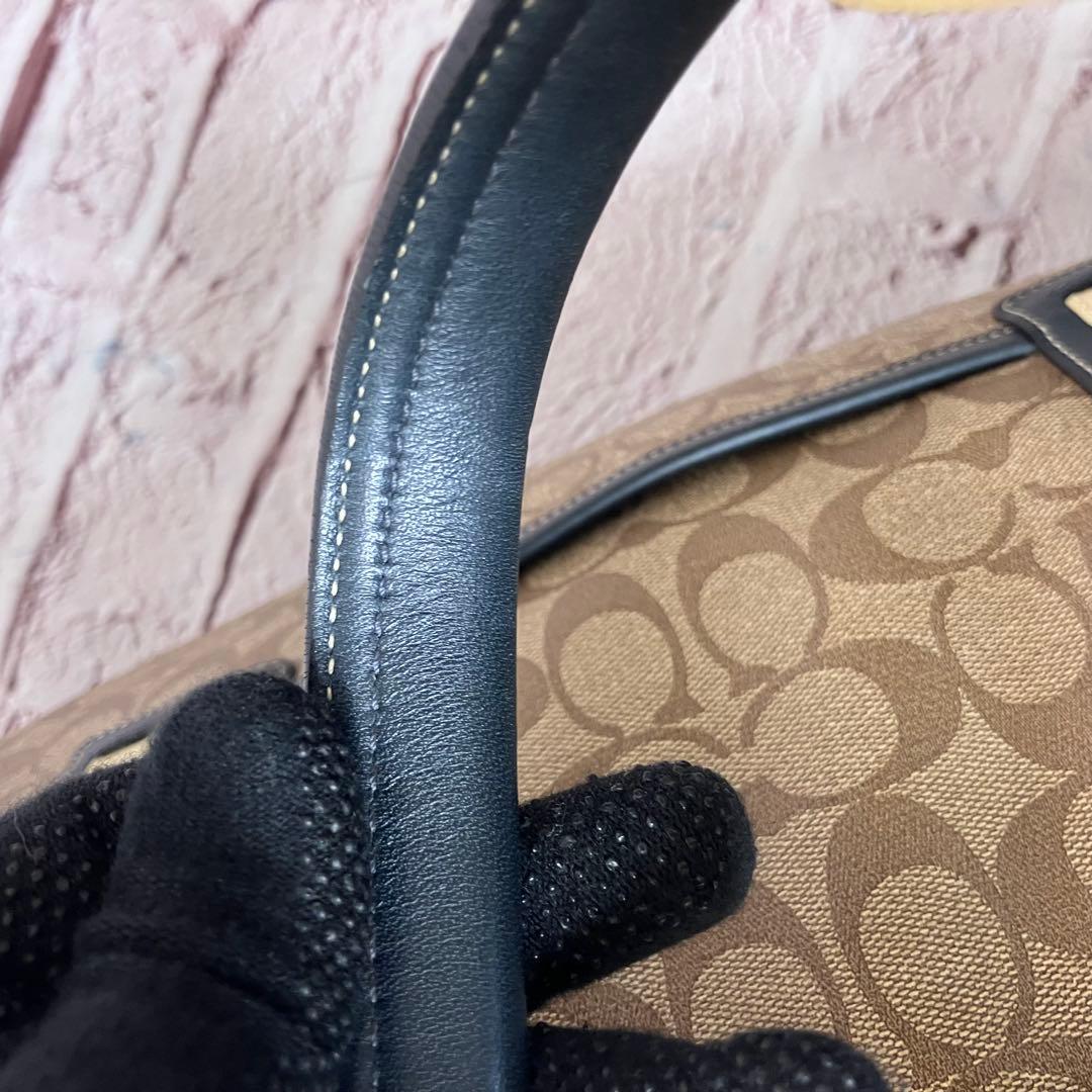 COACH コーチ ボストンバッグ PVC 2way チャーム付き 大容量 旅行