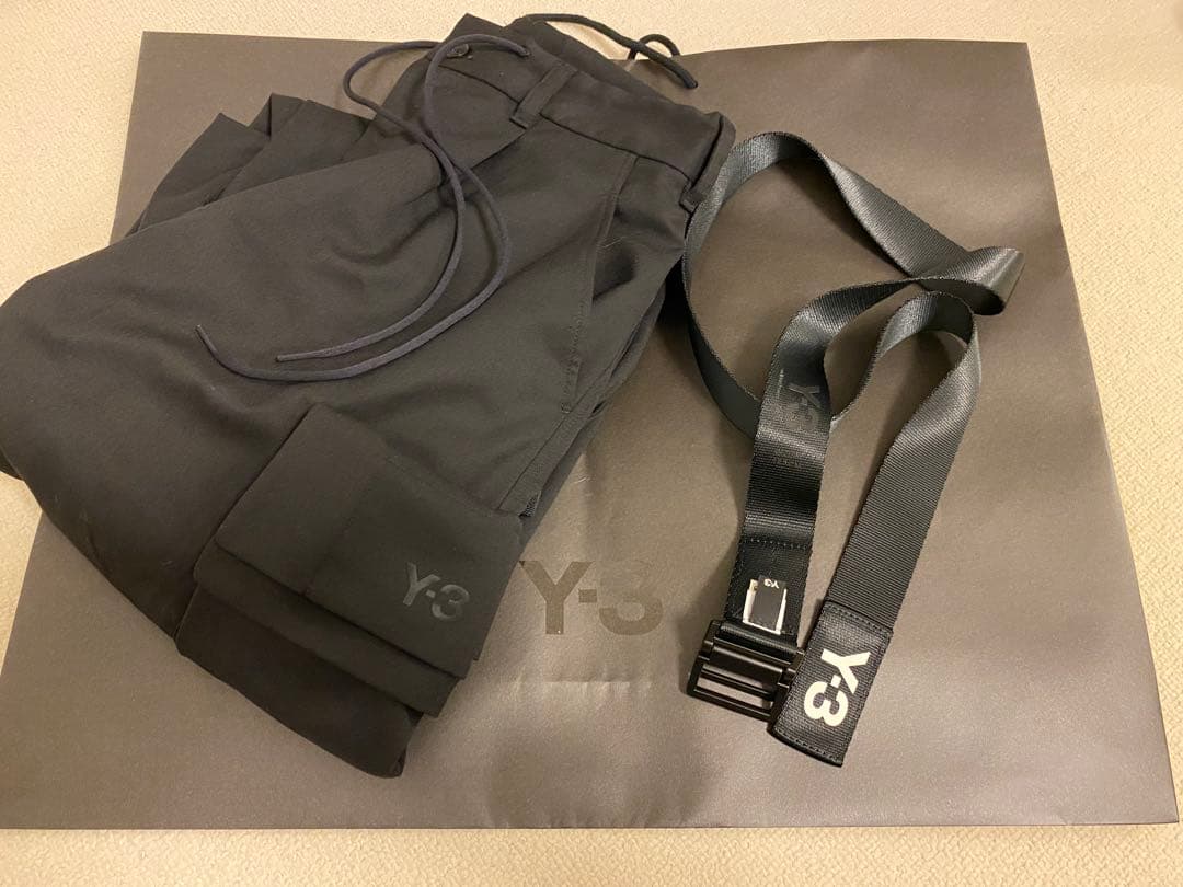adidas Y-3 完売品 リファインド ウーブン カーゴパンツ ベルト付き