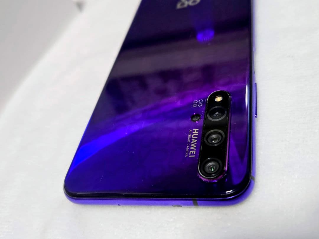 ★HUAWEI nova 5T 本体 箱 純正充電器 ケーブル付 BT新品 紫