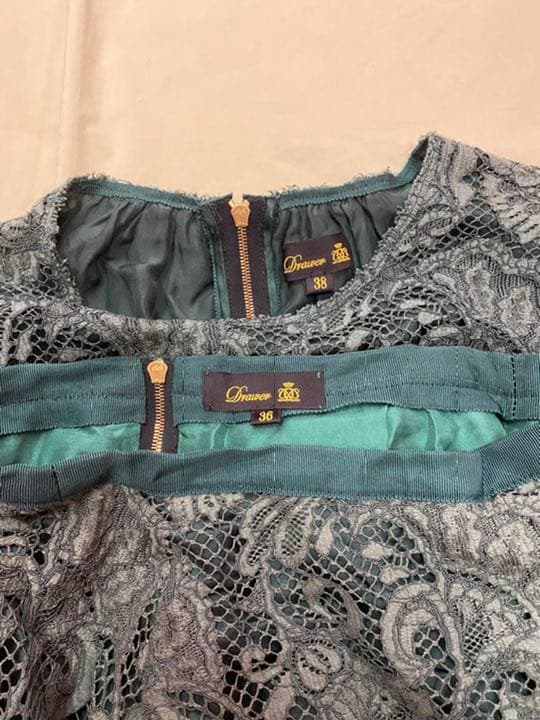 drawer レースブラウス&スカート セットアップ
