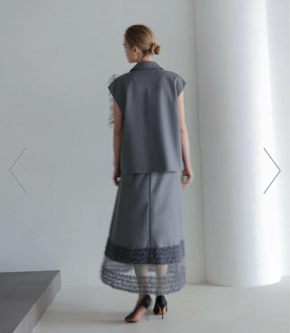 LEJA-チュールフリルセットアップドレス 結婚式 レディース オケージョン