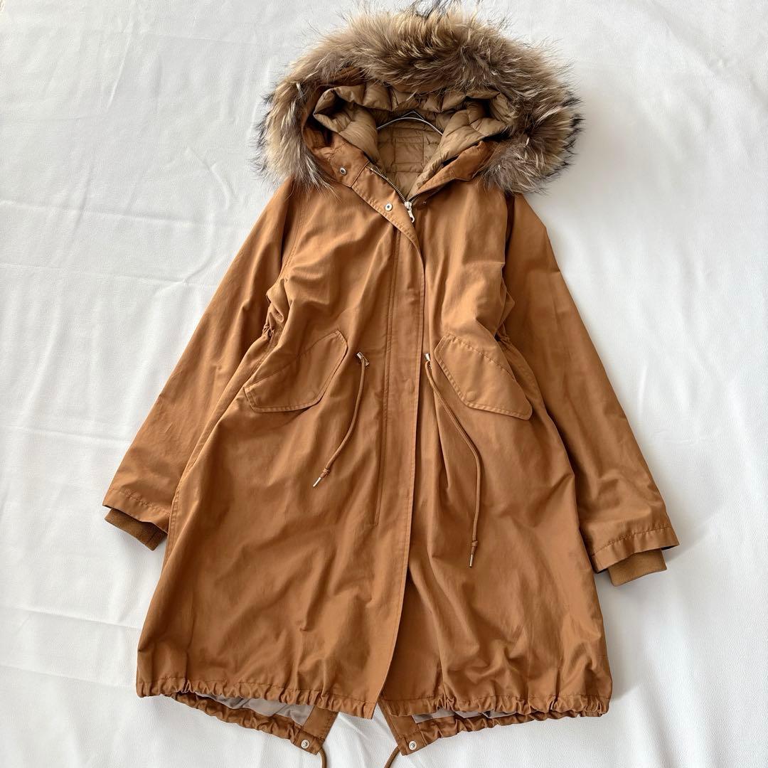 アーバンリサーチ インナーダウン付きモッズコート ジャケット 3way ファー