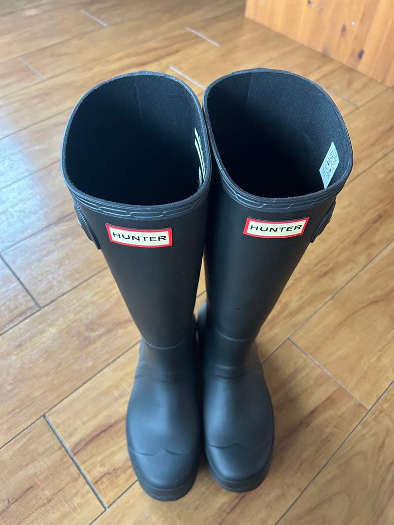 HUNTER ブラック レインブーツ UK6