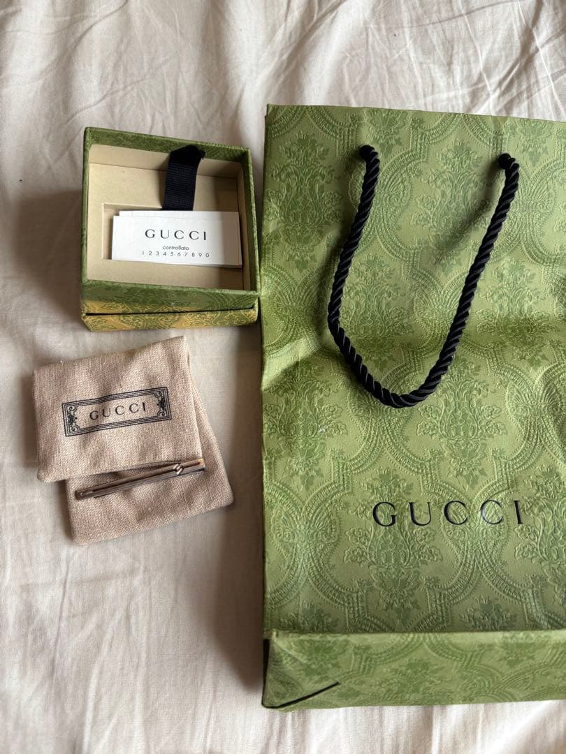 【箱付き完品 ほぼ未使用】 GUCCI シルバー ネクタイピン