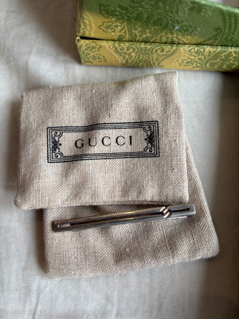 【箱付き完品 ほぼ未使用】 GUCCI シルバー ネクタイピン