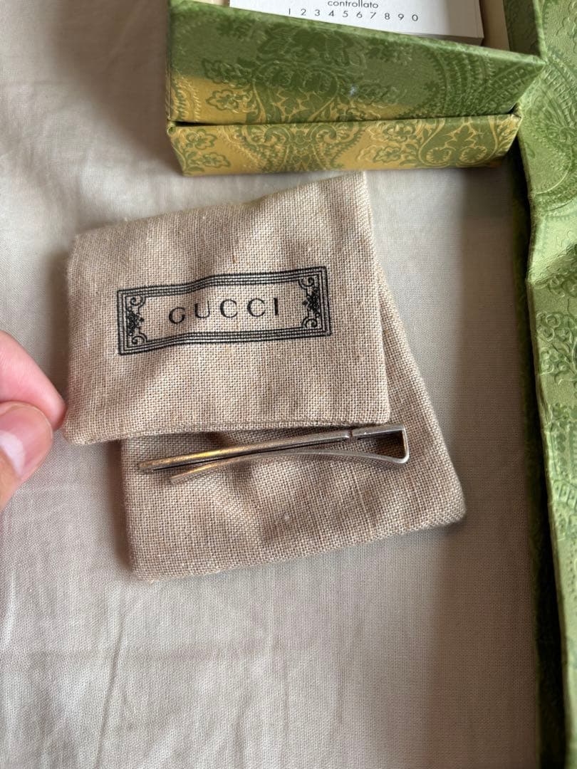 【箱付き完品 ほぼ未使用】 GUCCI シルバー ネクタイピン