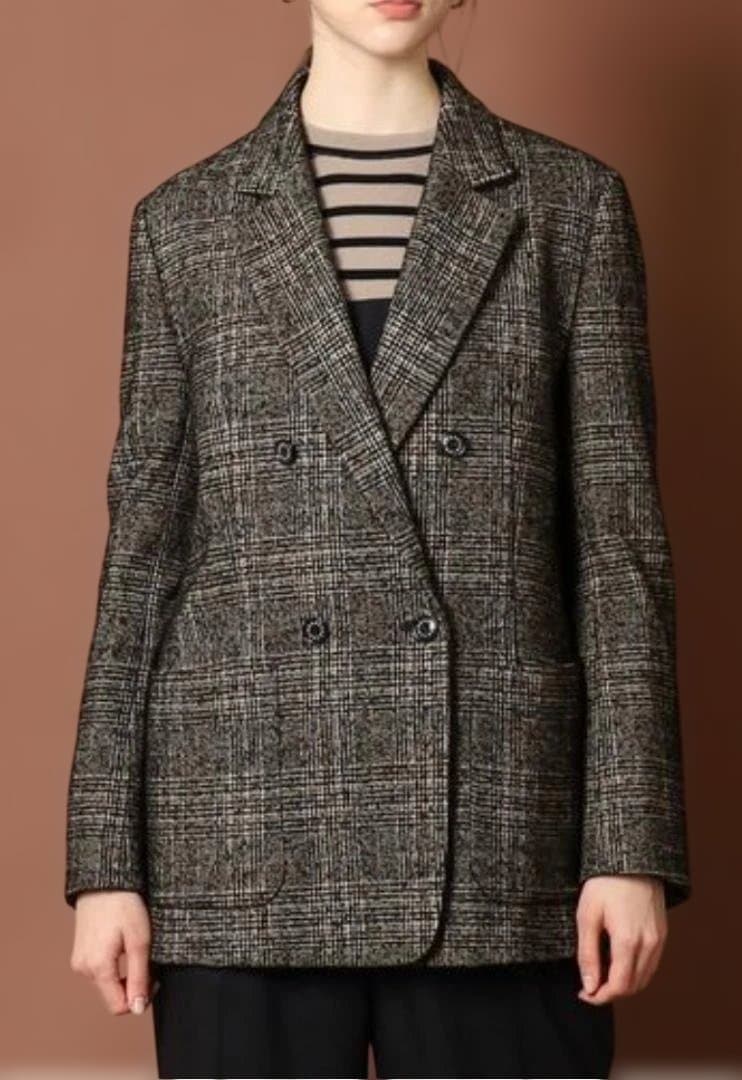 ✨️美品/2回着用　DRESSTERIOR　ループチェックダブルジャケット38