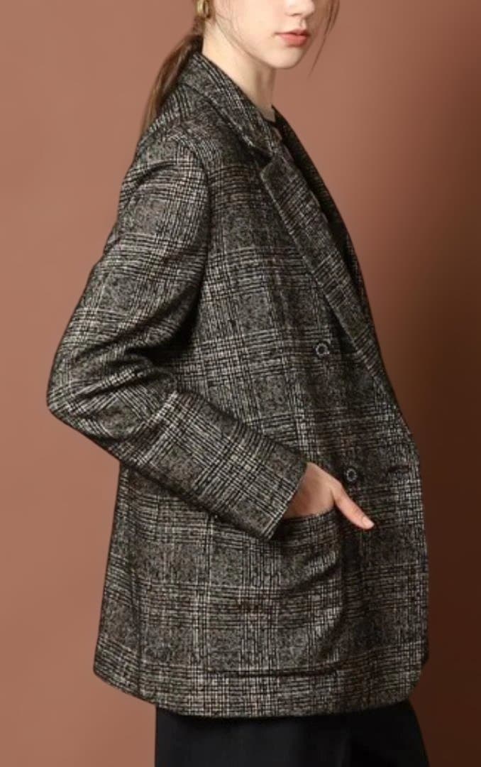 ✨️美品/2回着用　DRESSTERIOR　ループチェックダブルジャケット38