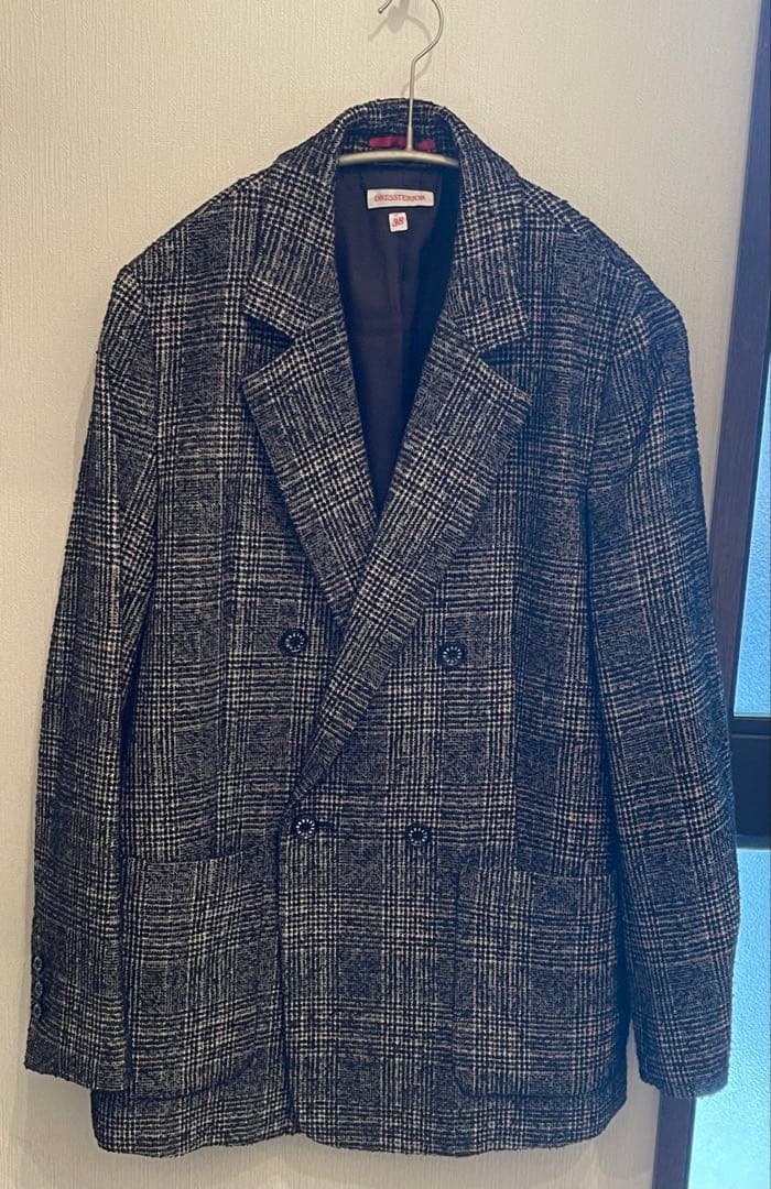✨️美品/2回着用　DRESSTERIOR　ループチェックダブルジャケット38