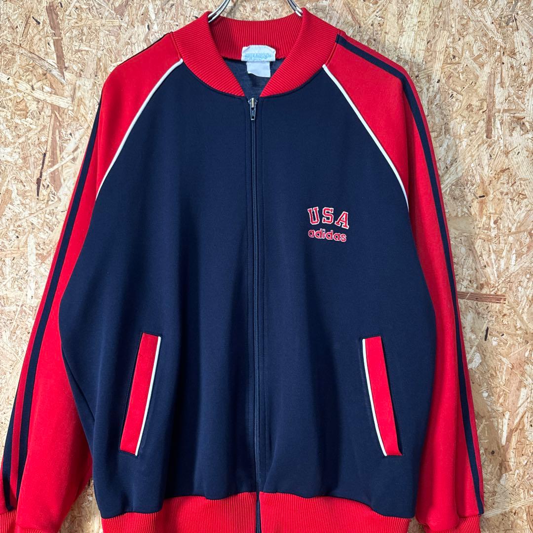 80s Adidas ビンテージ　トラックジャケット　2tone USA