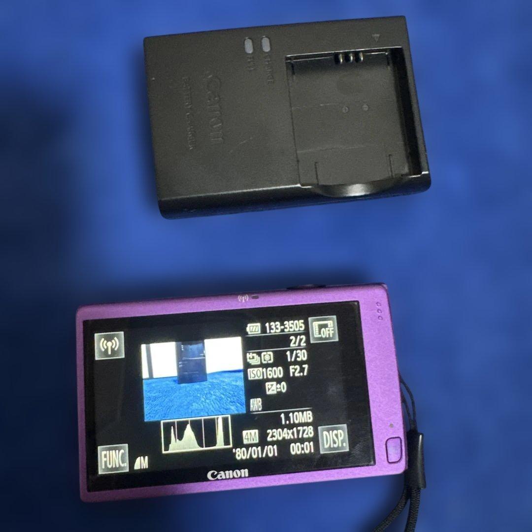 『美品』Canon IXY 430F パープル デジカメ 本体充電器付き