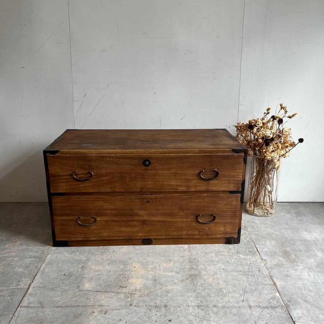 アンティーク チェスト 箪笥 ローボード テレビ台 無垢材 昭和レトロ z561