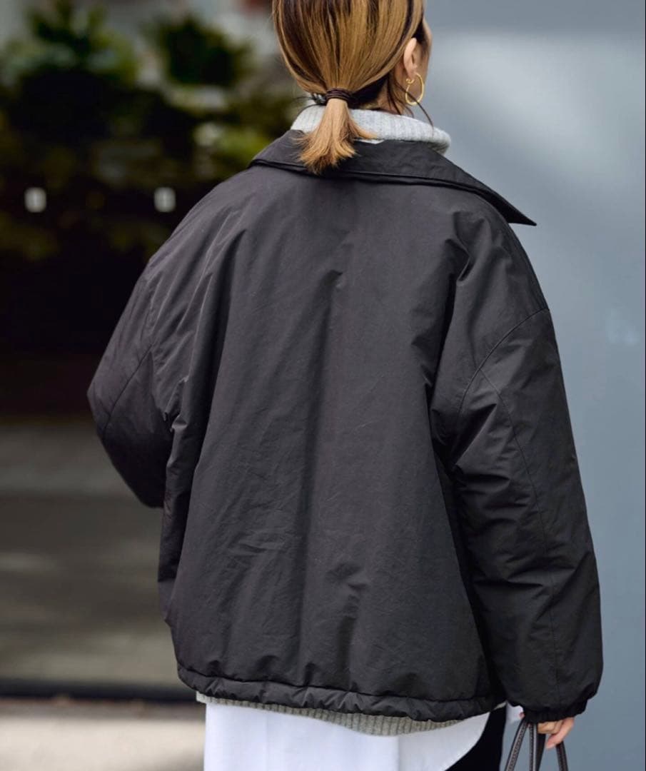 【美品】今期 FRAMeWORK 撥水防風ポンチョコート 38 黒