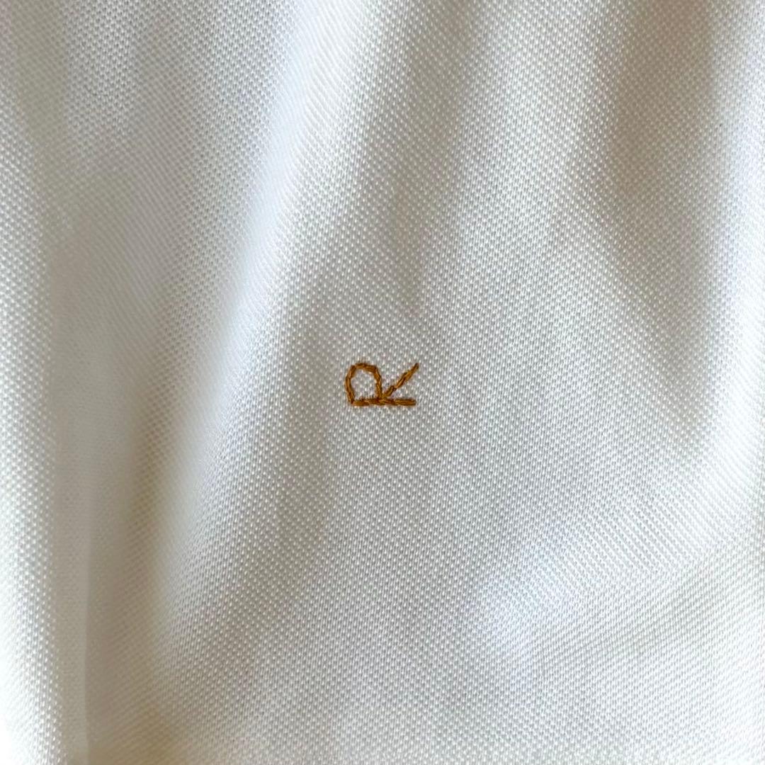 タグ付き✨45R スーピマカノコの33色四角ポロ　R刺繍　パールホワイト　2