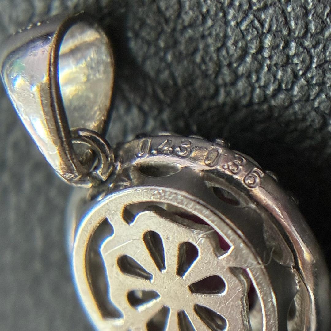 Pt900 ルビー＆ダイヤモンド ペンダント