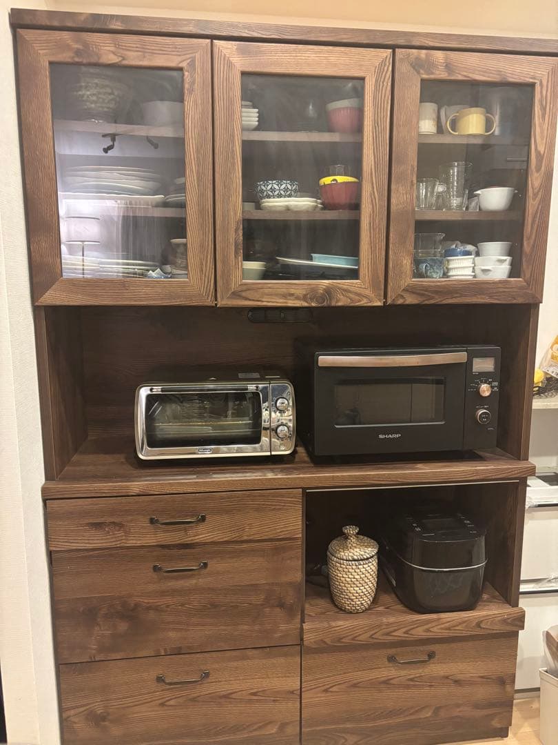 【レナ】LOWYA ロウヤ 食器棚 キッチン収納 国産