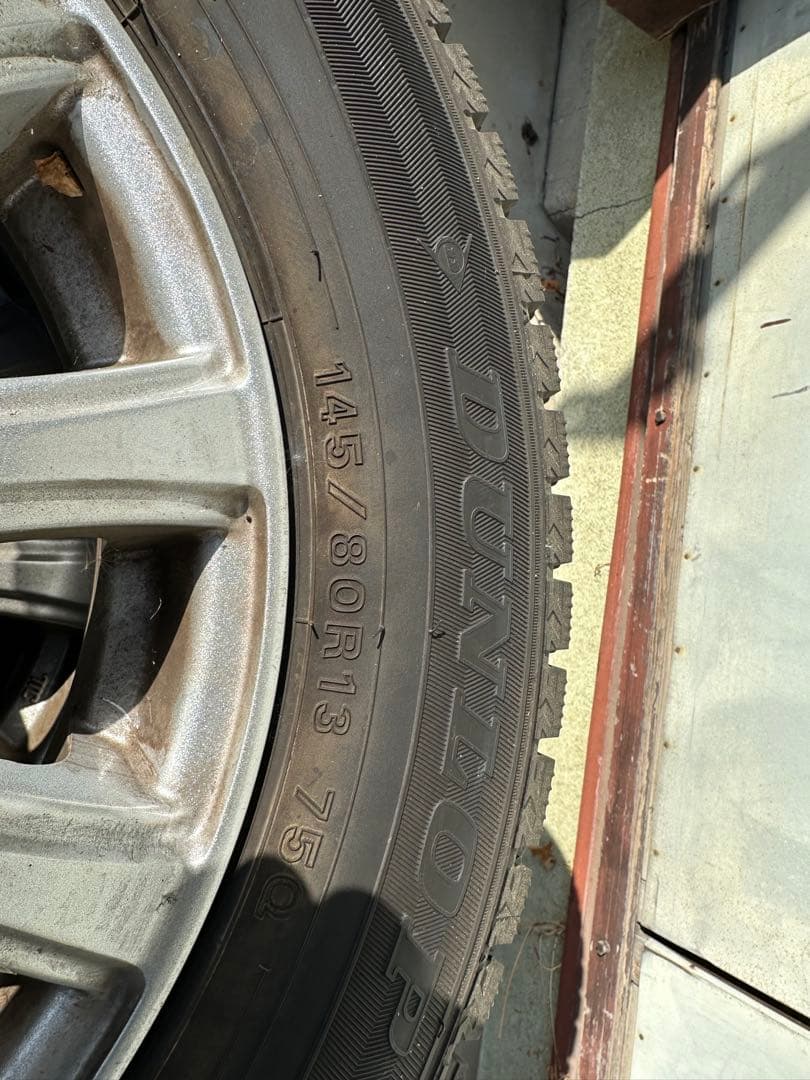 DUNLOP 145/80R13 スタッドレス タイヤ ホイールセット13インチ