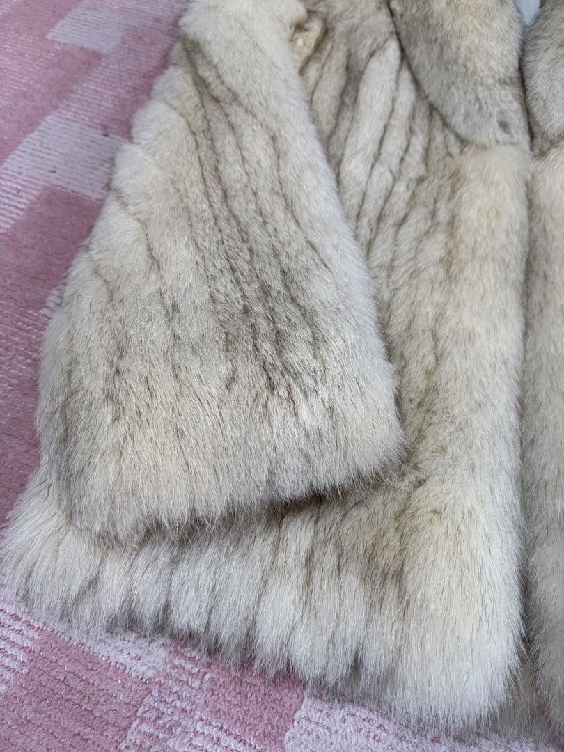 ☆ブルーフォックス☆ハーフコート　毛皮コート ショート丈　13号