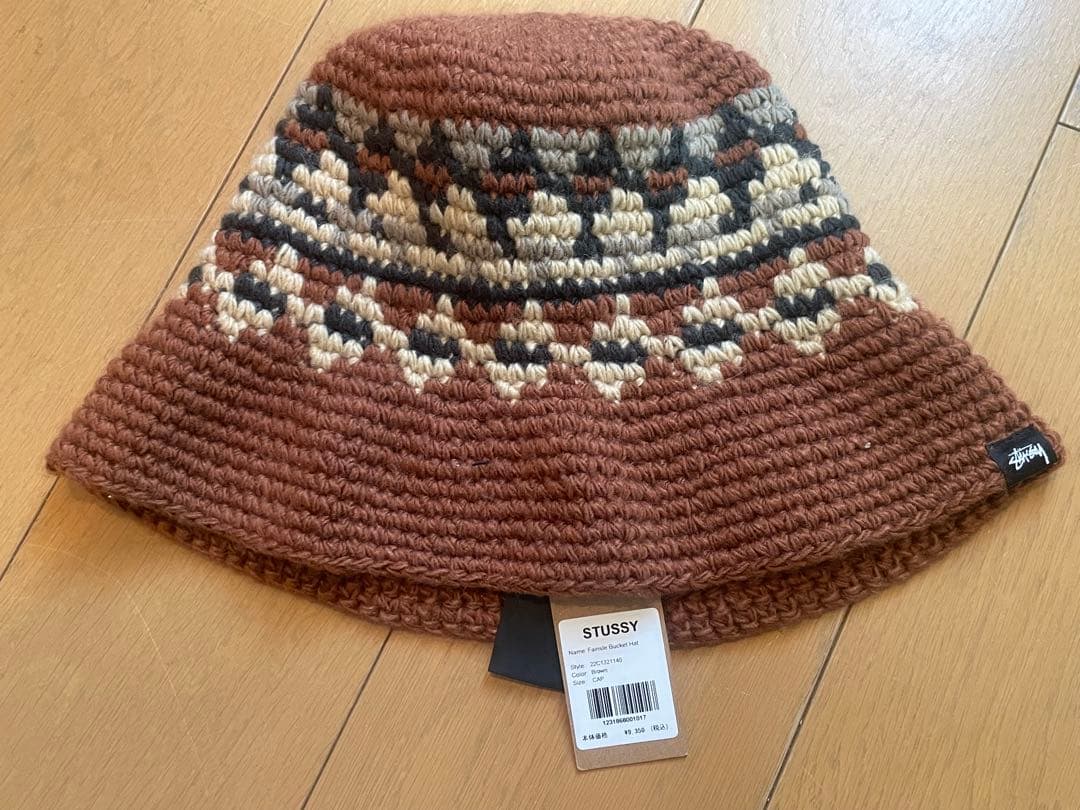 stussy FAIRISLE BUCKET HAT ニット バケットハット