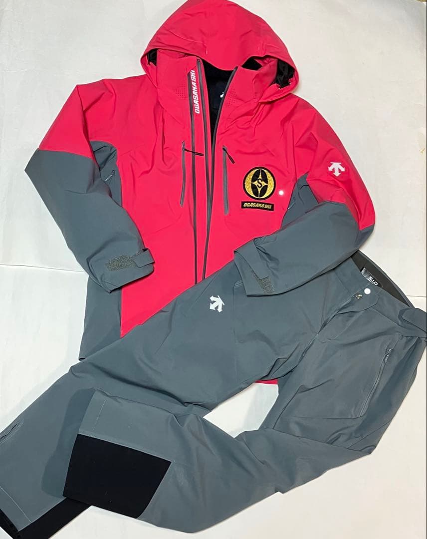 ◼️格安 デサント製（オガサカ）スキーウェア上下 ピンク•灰色◼️L寸 非売品◼️