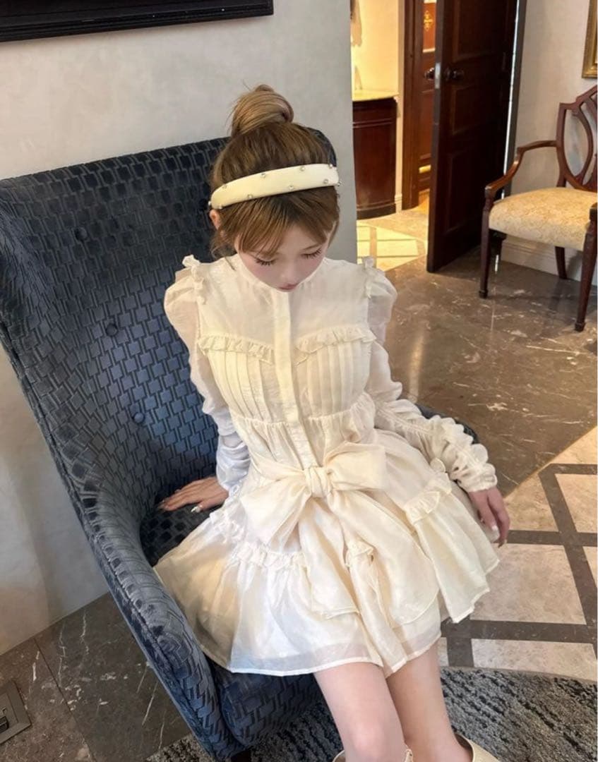 Treat ÜrselfSheer ribbon frill one-piece