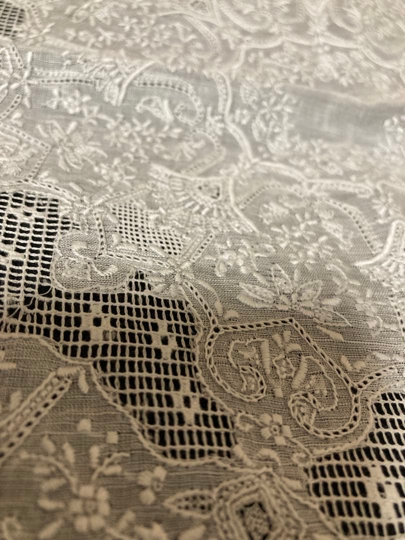 【新品シール付！】汕頭 スワトウ 手刺繍 ハンカチ 三峡 中国製 SWATOW