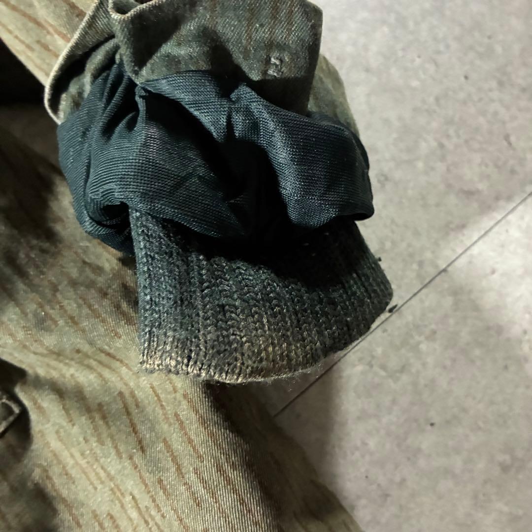 70s-東ドイツ軍実物NVAレインドロップカモミリタリージャケットフェード