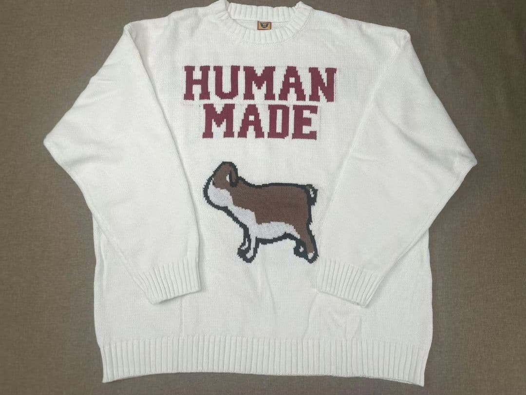 k*t様 HUMAN MADE ホワイト セーター 犬刺繍