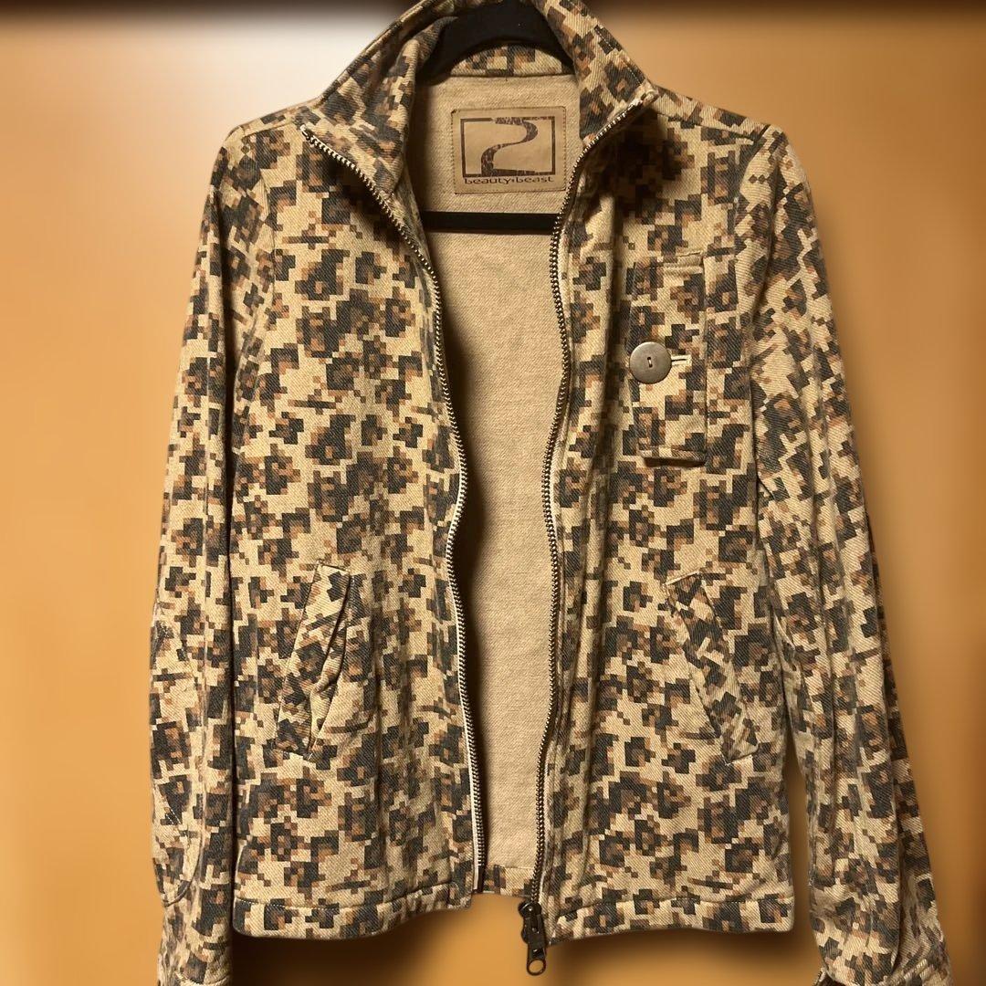 希少　beauty:beast デジタルヒョウ柄ジャケット