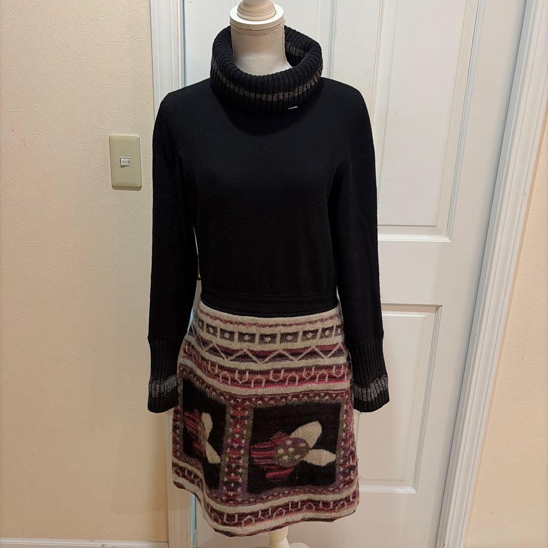 シャネル2009年秋冬ニットワンピースサイズ44