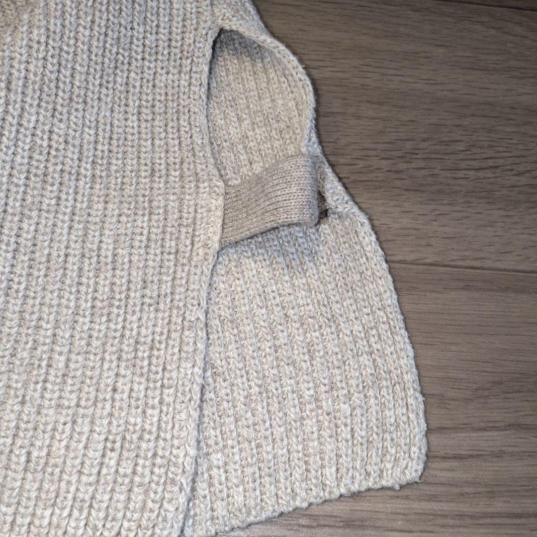 プリスティン　ヤクリネン畦編みベスト　オーガニックコットン