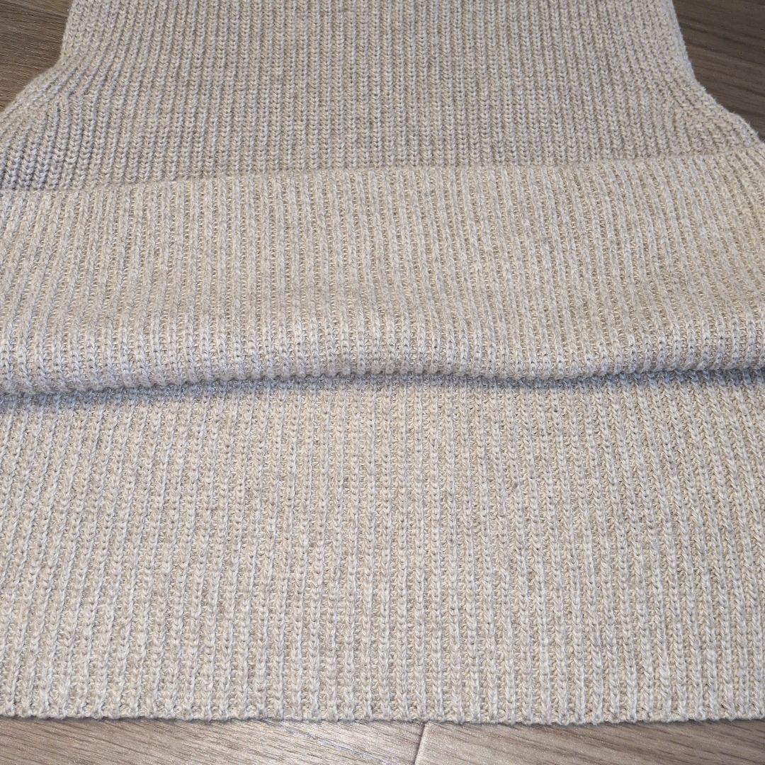 プリスティン　ヤクリネン畦編みベスト　オーガニックコットン