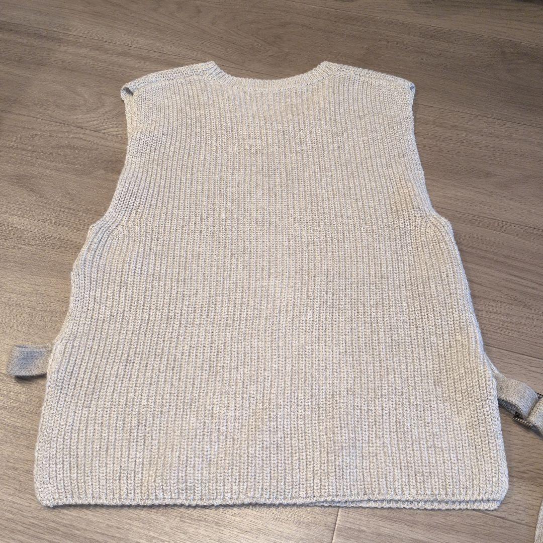 プリスティン　ヤクリネン畦編みベスト　オーガニックコットン