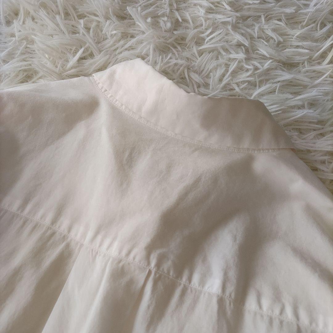 美品 マーガレットハウエル ブラウス 丸襟 SOFT WASHED COTTON