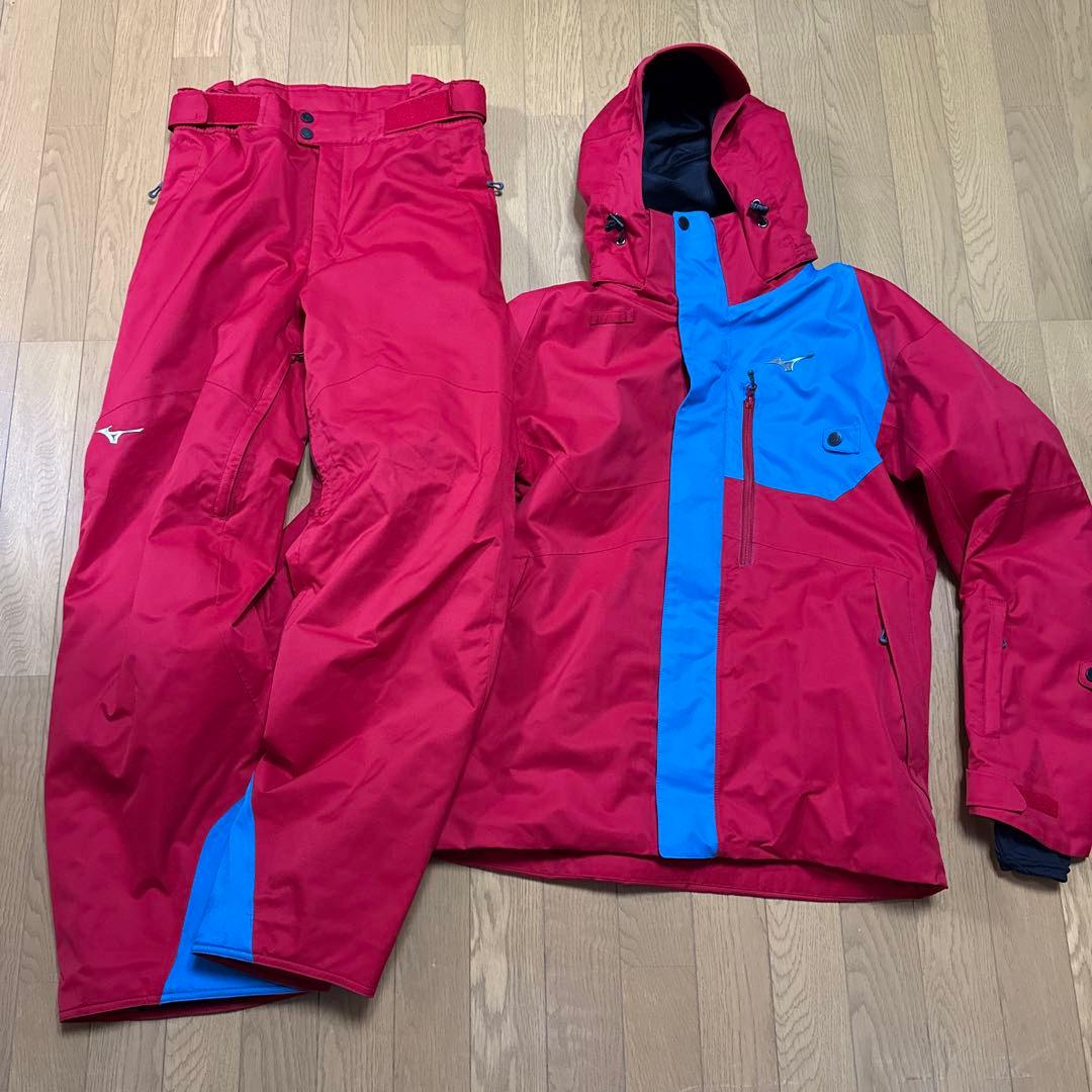 MIZUNO ミズノ スキーウェア 上下 Lサイズ オーダーカラーレッド×ブルー