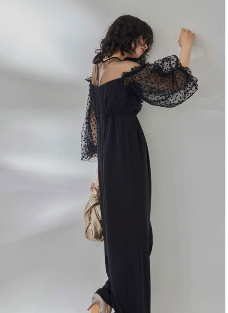 【ANDRESD】flocky dot pants dress