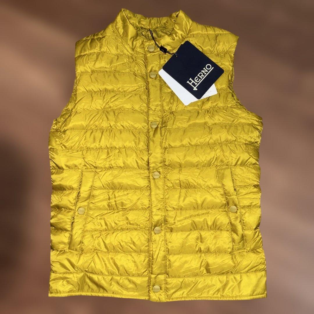 こ*う様 HERNO ヘルノ ダウンベスト 44 イエロー