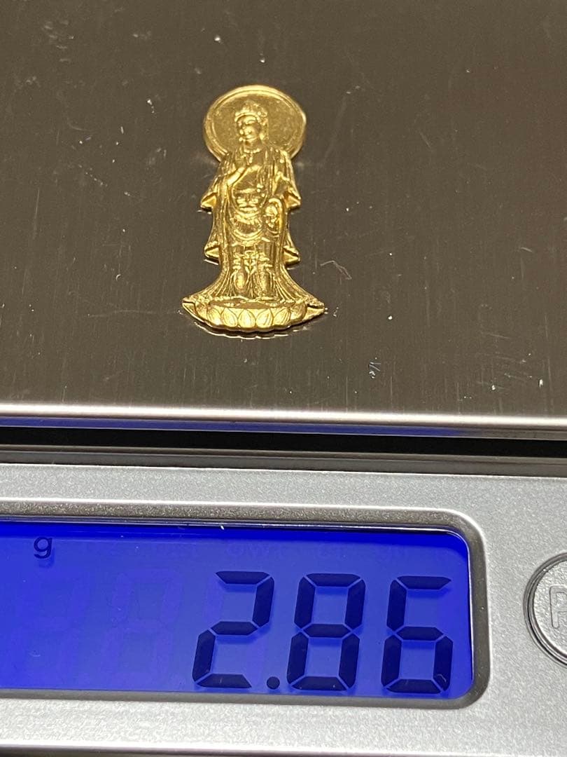 純金　K24 24K 観音菩薩様　珍品 逸品　日本国造幣局刻印