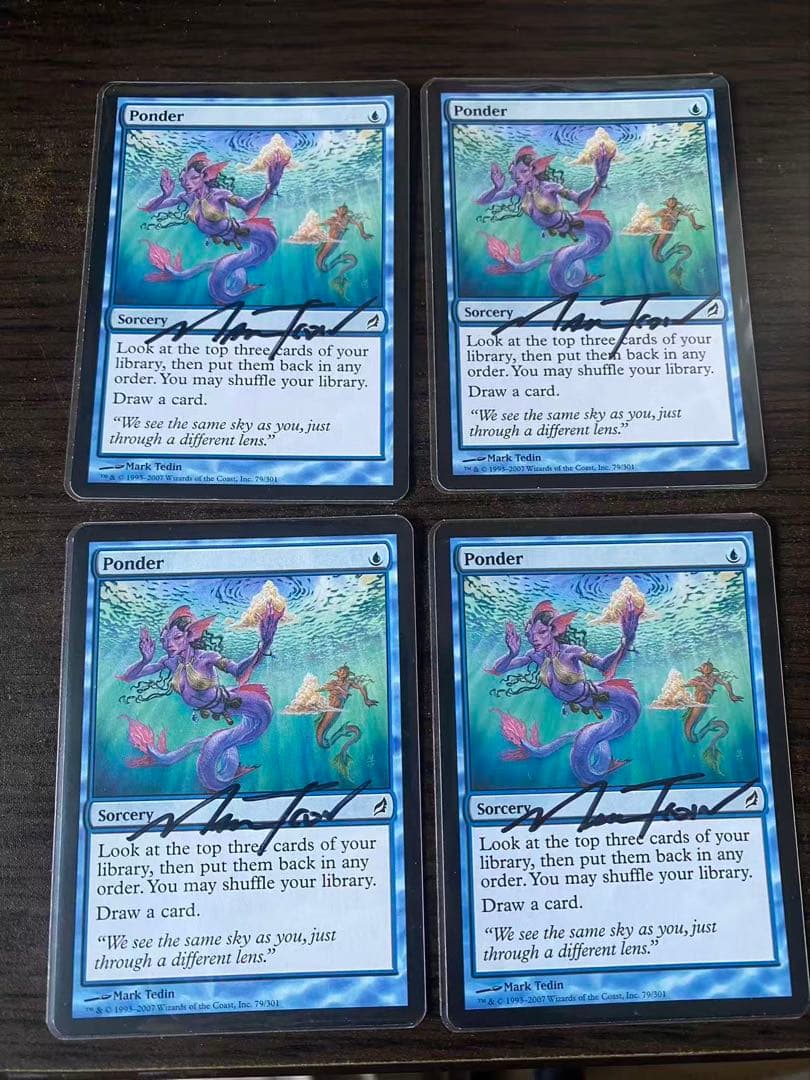 mtg 思案　4枚セット　サインド