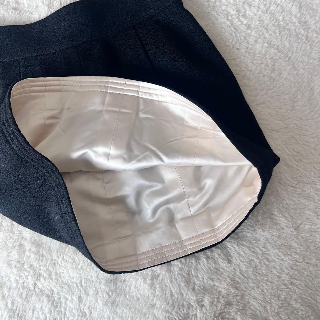 CHANEL シャネル ココマーク 06A ウール スカート 34 ブラック