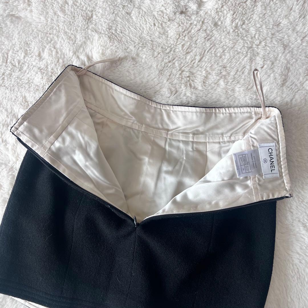 CHANEL シャネル ココマーク 06A ウール スカート 34 ブラック