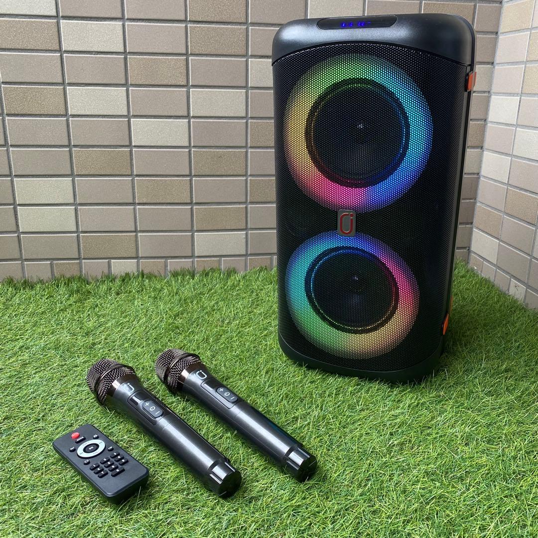 【新品】JYX T27-Tポータブルカラオケスピーカーセット（マイク2本付き）
