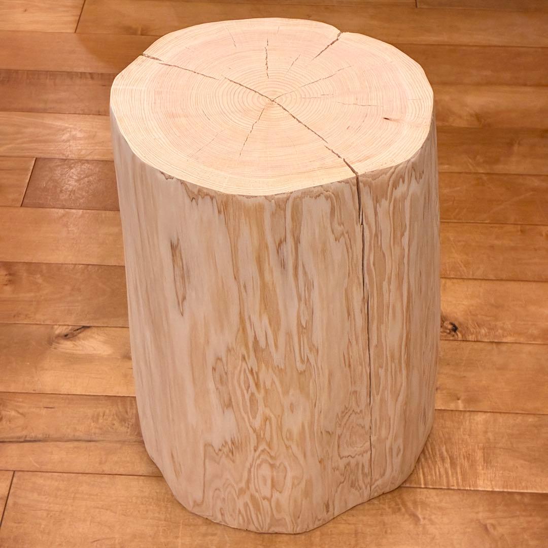 檜 丸太 スツール 椅子　No.1537