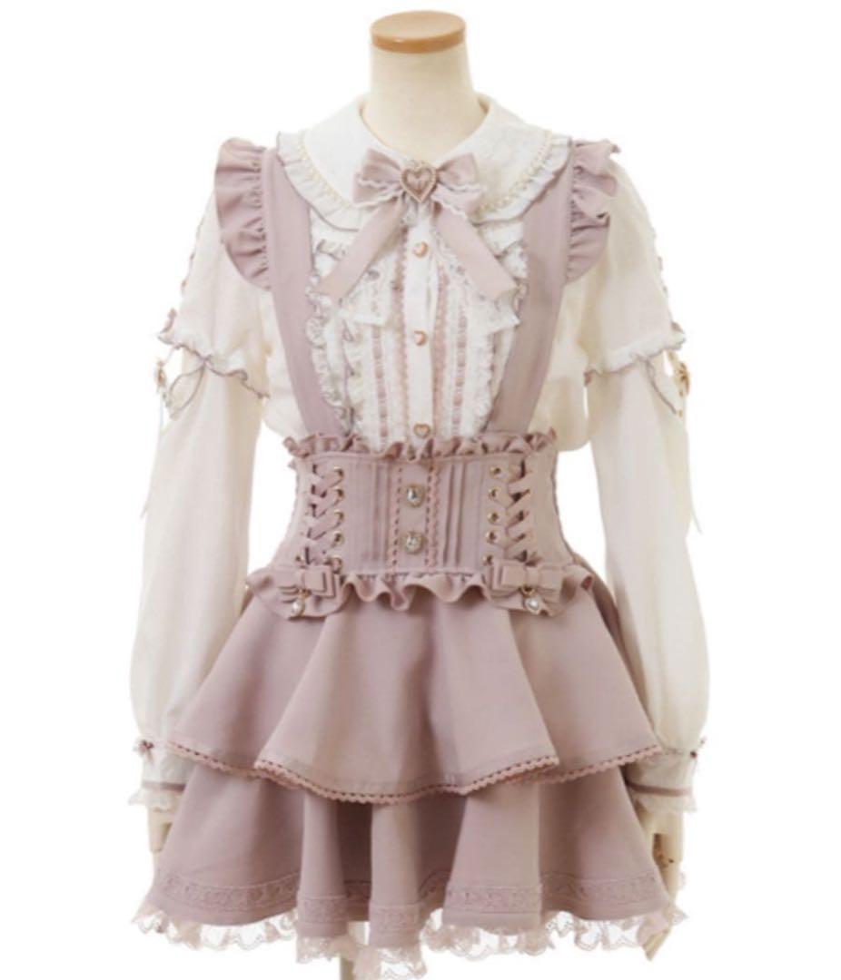 LIZLISA サスペンダー付きティアードスカパン