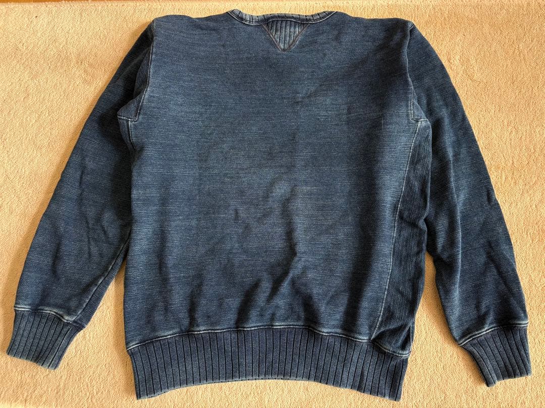 Double RL ラルフローレン　クルーネックスウェット S ダークブルー