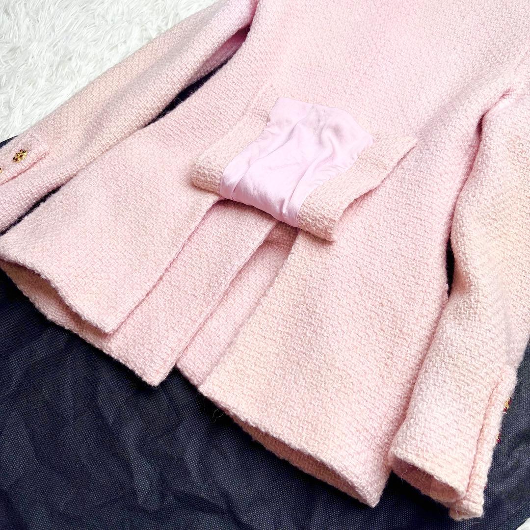 CHANEL 1996年 ヴィンテージ ツイードジャケット グリポアボタン