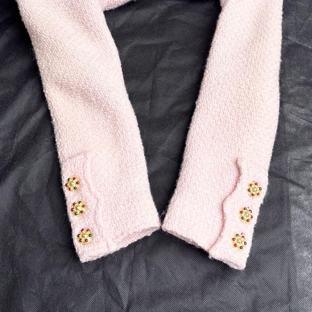 CHANEL 1996年 ヴィンテージ ツイードジャケット グリポアボタン